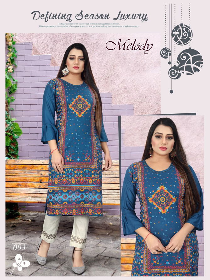 Akhand Jyot Melody Latest Ethnic Wear Rayon Designer Kurti Collection