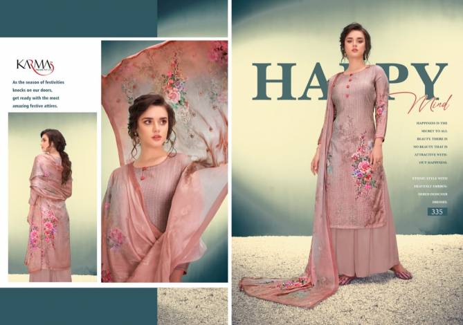 Karma Subah Latest Designer Muslin Embroidered Digital Print Dress Material Collection 
