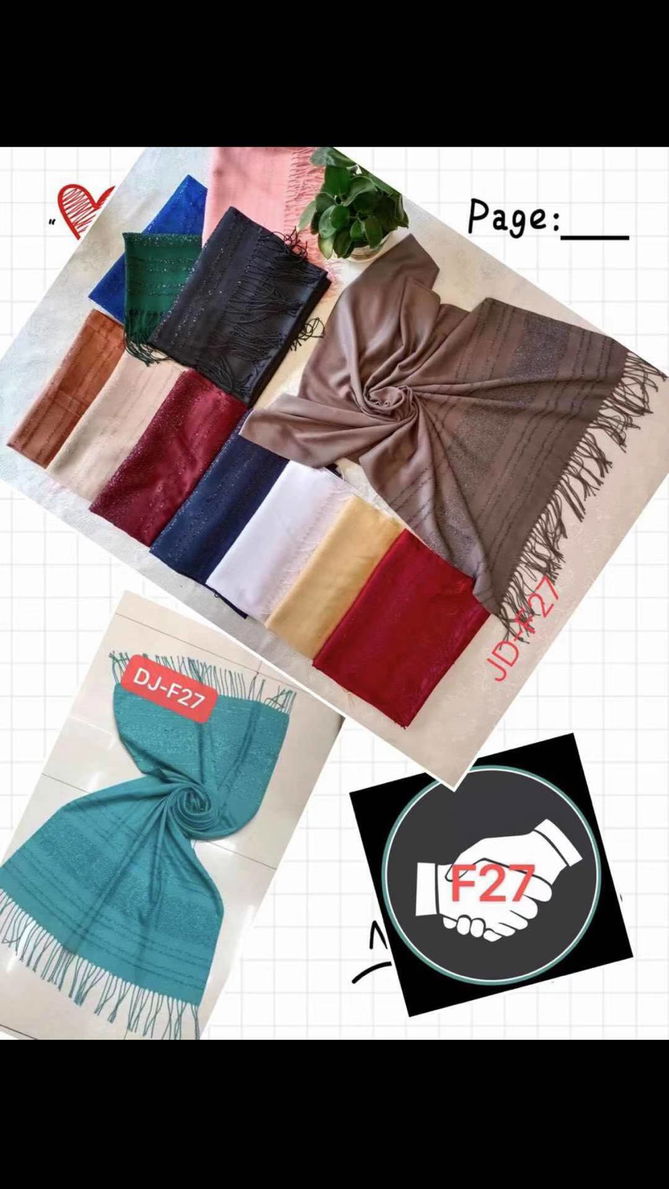 Multi Hijab F27 Latest Fancy Casual Wear Hosiery Cotton Arabian Pallu Two Side Hijab Collection