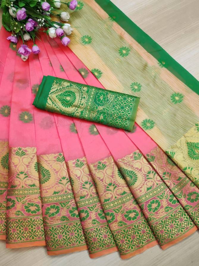 Lichi Trendy Colors Soft Silky Weaving Jacquard Fancy Designer Festive Wear Saree Collection
