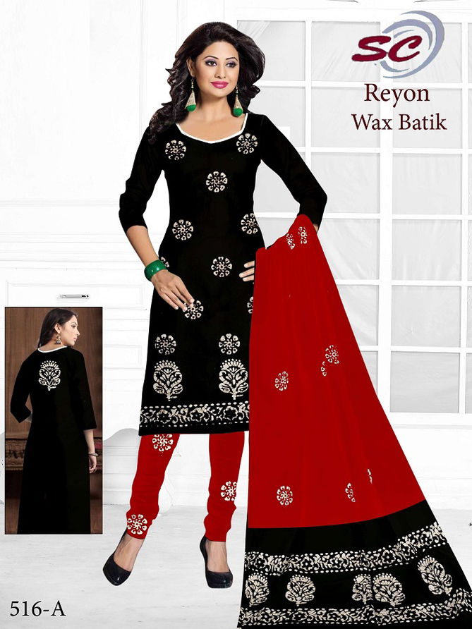 Sc Reyon Wax Batik Designer Casual Daily Wear Cotton Printed Dress Material Collection