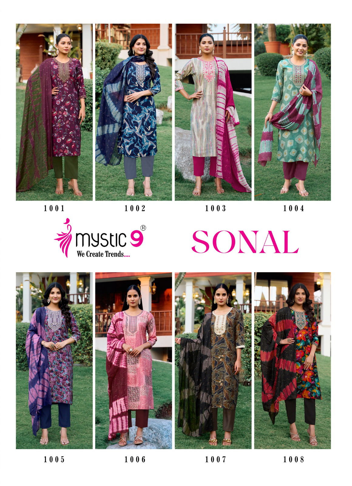 Sonal Vol 1 By Mystic 9 Roman Silk Kurti With Bottom Dupatta Wholesale Online