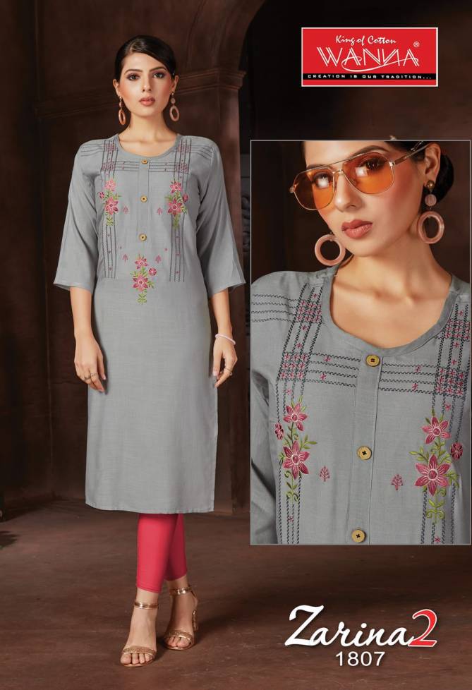 Wanna Zarina 2 Fancy Ethnic Wear Embroidery Latest Kurtis Collection
