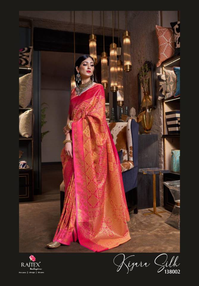 Rajtex Kiyara Latest Fancy Heavy Designer Soft Weaving Silk Festive Wear Saree Collection
