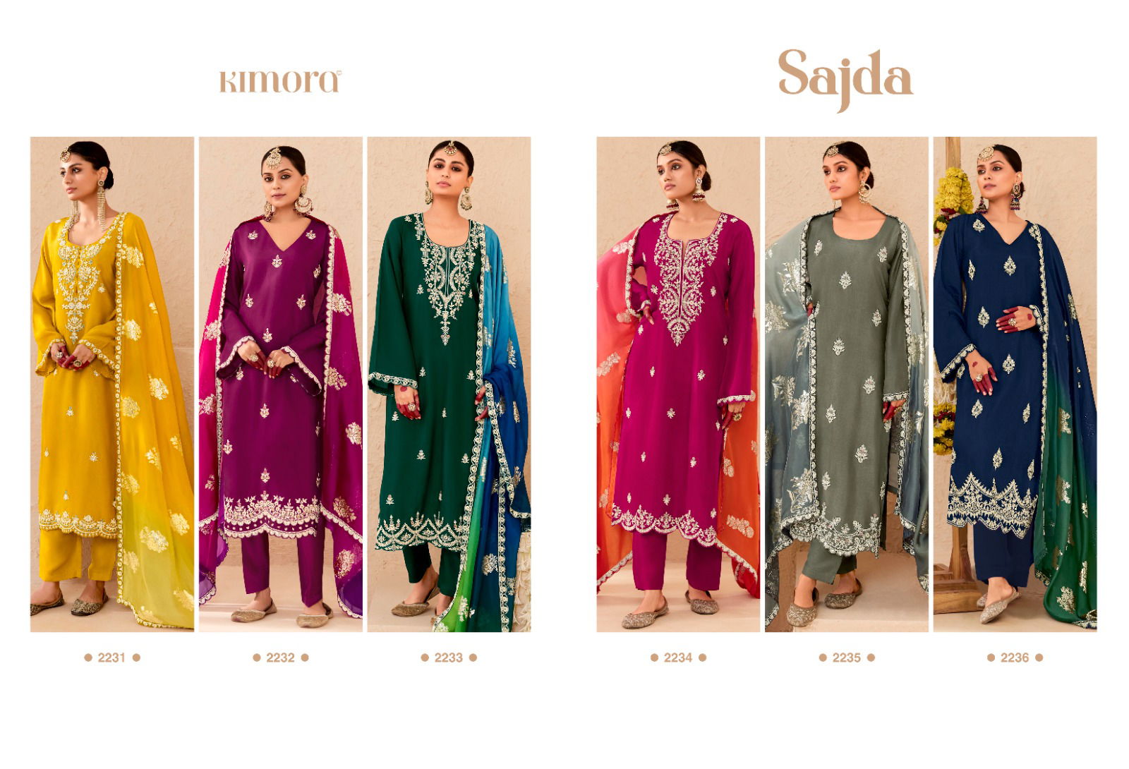 Sajda Vol 53 By Kimora Heer Fancy Embroidery Salwar Suits Orders In India