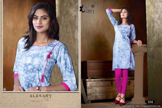 kinti ice cream Latest Designer Fancy Regular Denim Wear Kurtis Collection