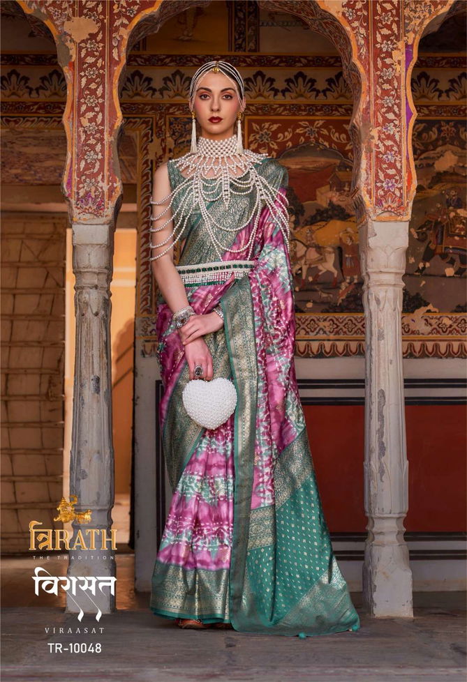 Viraasat 10043 To 10054 By Trirath Casual Wear Sigma Silk Saree Wholesale Online