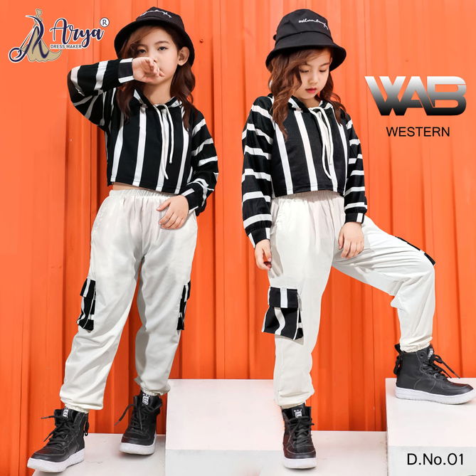 Web Western Children By Arya Lycra Digital Print Kids Girlswear Catalog