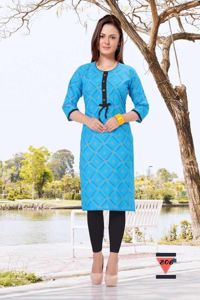 Trendy Bandhni Latest Fancy Designer casual Regular Wear Cotton Printed Kurtis Collection
