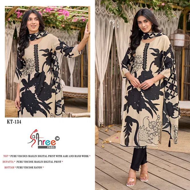 Kt 134 By Shree Viscose Digital Printed Salwar Suits Wholesale Online