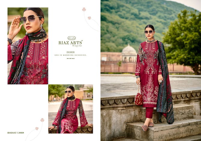 Ibadaat 24001 By Riaz Arts Lawn Digital Printed Dress Material Orders In India