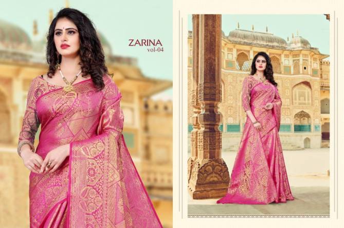 Zarina 4 Heavy Festive Wear Silk Designer Sarees Collection
