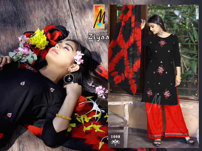 Master Ziyaa New Designer Ethnic Wear Rayon Kurti With Bottom And Dupatta