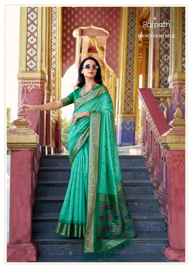 Aradhya Silk By Rajpath Tusser Handloom Silk Saree Wholesale Online