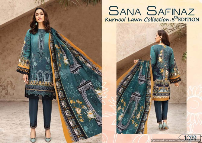 Sana Safinaz Kurnool 5th Edition Designer Pure Lawn Print With Pure Lawn Dupatta Dress Material Collection  