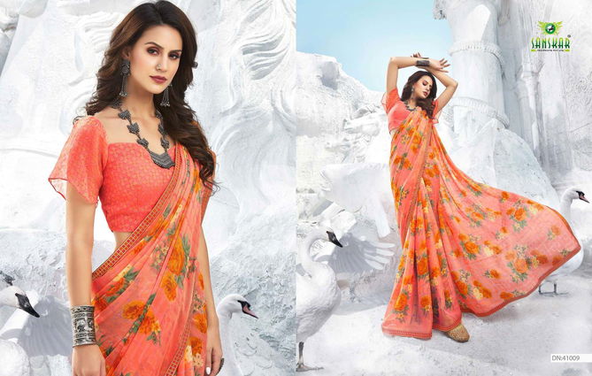 Sanskar Kohinoor Casual Daily Wear Printed Brasov Designer Saree Collection
