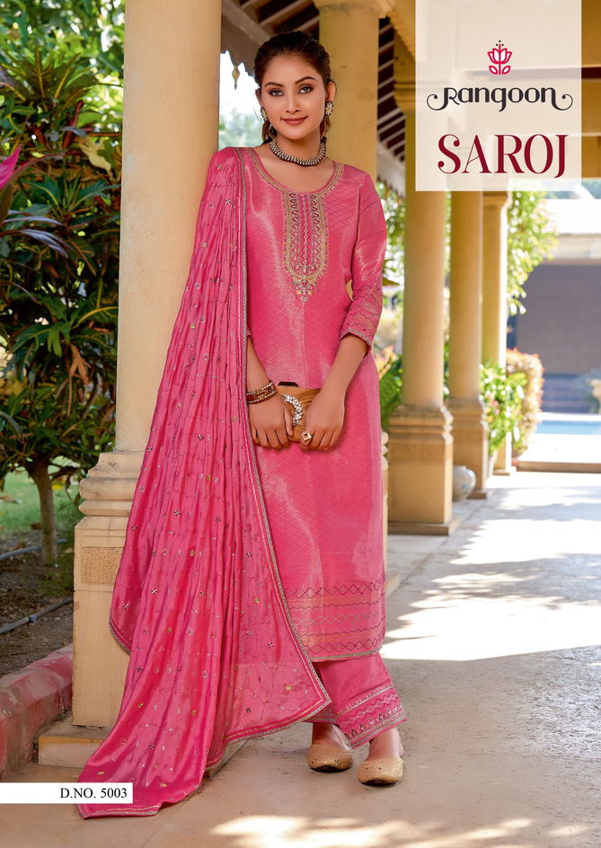 Saroj By Rangoon Viscose Embroidery Bulk Kurti With Bottom Dupatta Orders In India