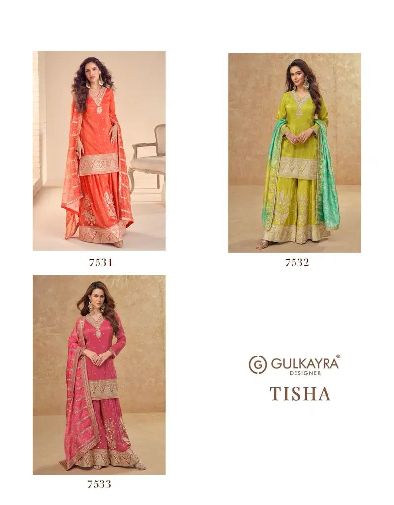 Tisha By Gulkayra Simar Silk Designer Readymade Suits Wholesalers In Delhi