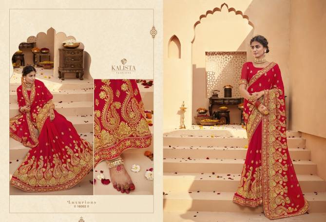 Kalista Saat Phere Latest Fancy Designer Heavy Wedding Wear Georgette Embroidery Worked Sarees Collection
