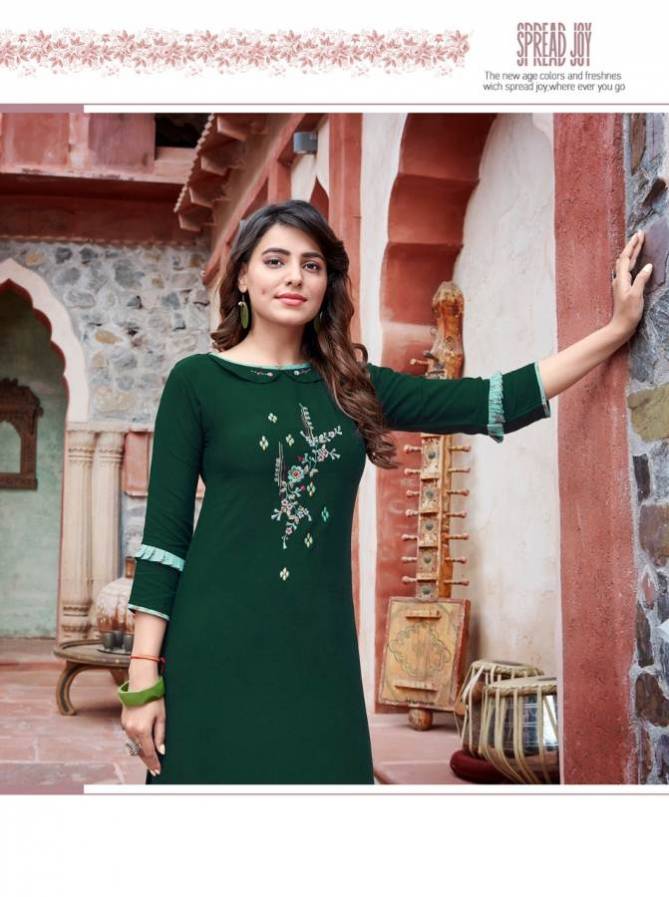 Ladies Flavour Run Way Latest Casual Wear Embroidered Kurtis With Plazzo Collection 