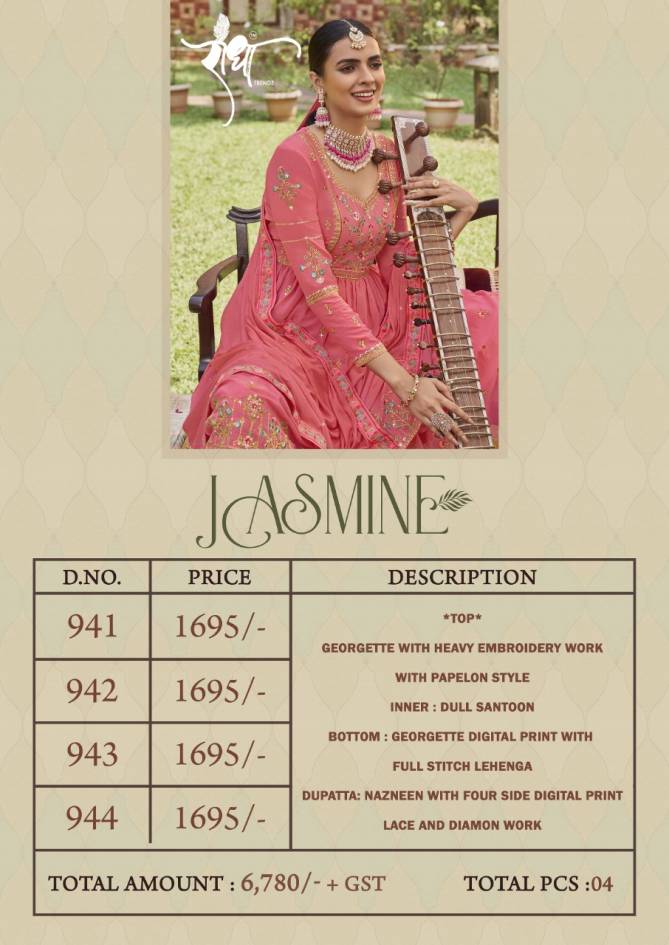 Jasmine By Radha Georgette Wedding Salwar Suits Catalog