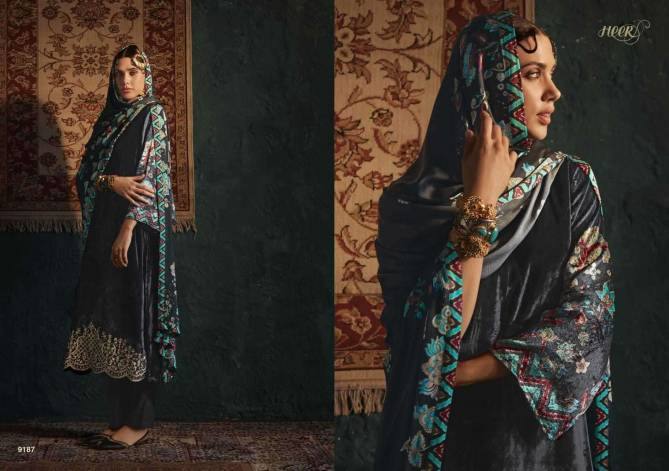 Kimora Heer Salam E Ishq Winter Wear Velvet Printed Suits Catalog
