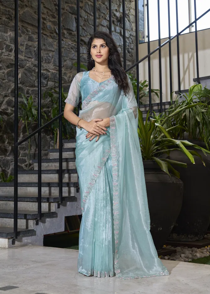 Karwaan By Nari Fashion Organza Party Wear Sarees Suppliers In India