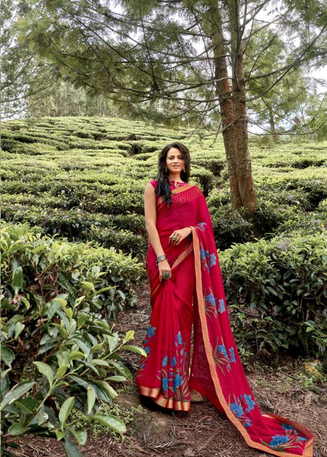 Kaashvi Rooh Festive Wear Latest Designer Fancy Silk Georgette Swarovski Diamond Work Saree Collection
