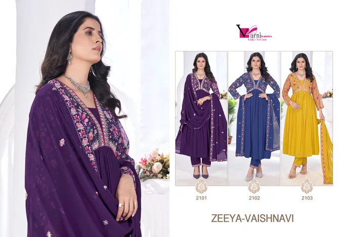 Zeeya Vaishnavi By Varni Blooming Georgette Readymade Suits Wholesale Online