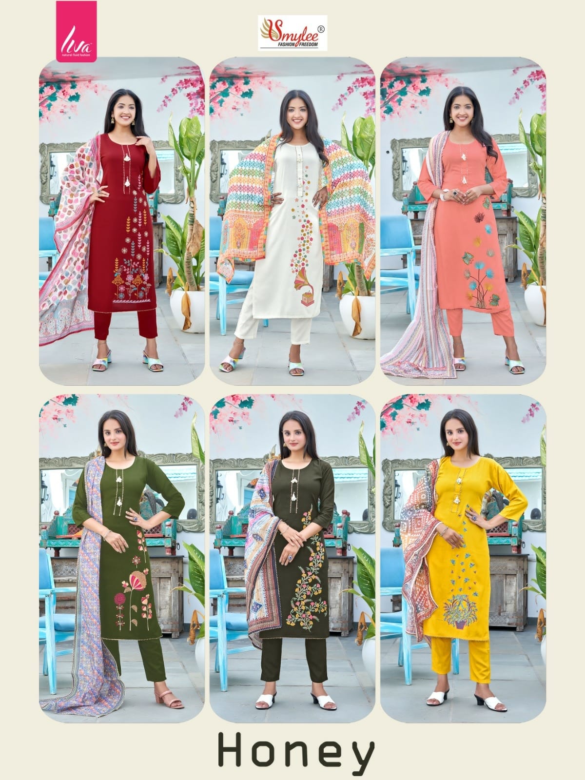 Honey By Rung smylee Designer Kurti With Bottom Dupatta Wholesale Clothing Suppliers In India