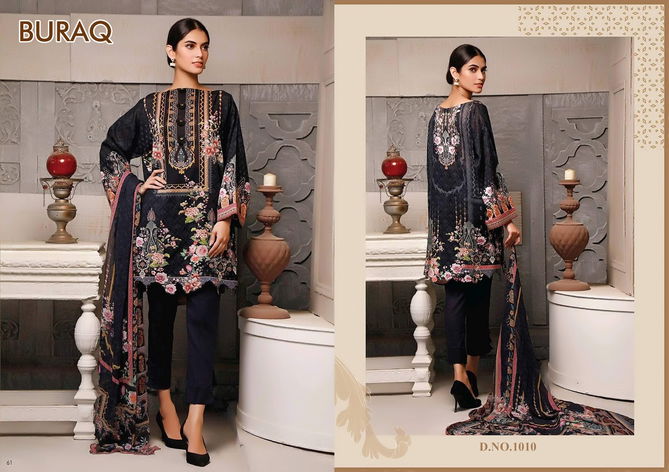 Agha Noor Buraq Exclusive Latest Festive Wear Jam Satin Pakistani Dress Material Collection
