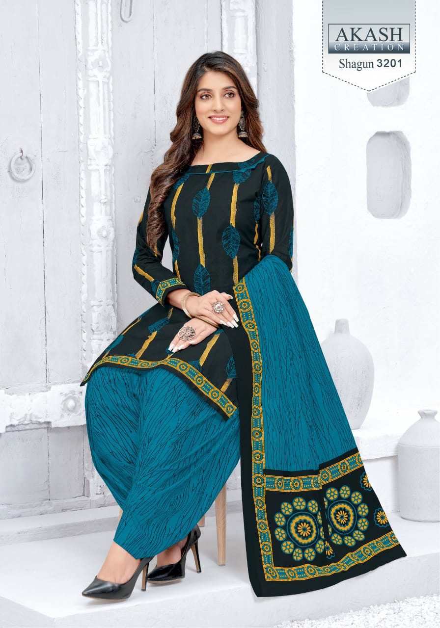 Akash Shagun 32 Casual Daily Wear Cotton New Designer Dress Material Collection