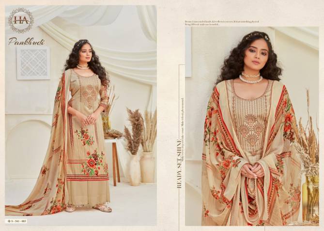 Harshit Pankhudi Fancy Casual Wear jam Fancy Print with Kashmiri Embroidery and Swarovski Diamond Dress Material Collection
