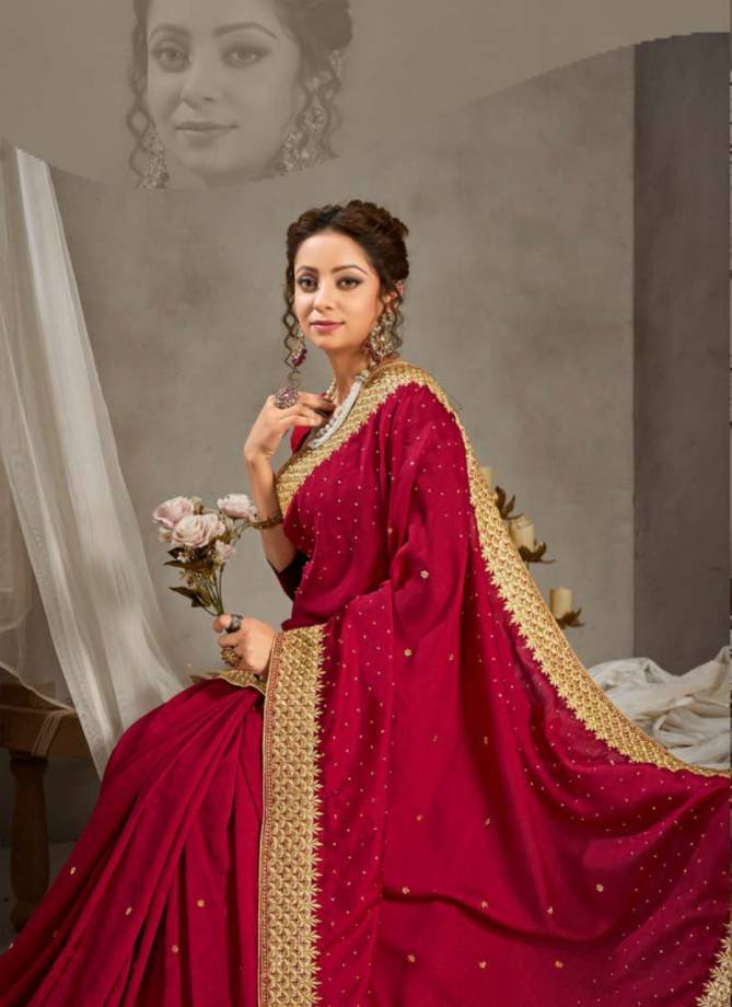 Saroj Kala Nidhi Vichitra Silk Latest Heavy Designer Festive Wear Fancy Silk Sarees Collection
