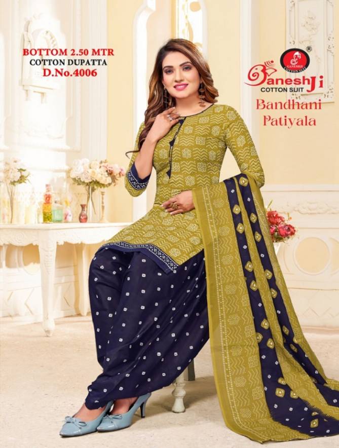 Bandhani Vol 4 By Ganeshji Patiyala Indo Cotton Dress Material Wholesale Clothing Distributors In India
