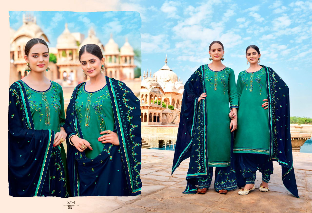 KESSI PANETAR BY PATIALA Latest fancy Festive wear Pure Jam silk with Embroidery Work Heavy salwar suit Collection