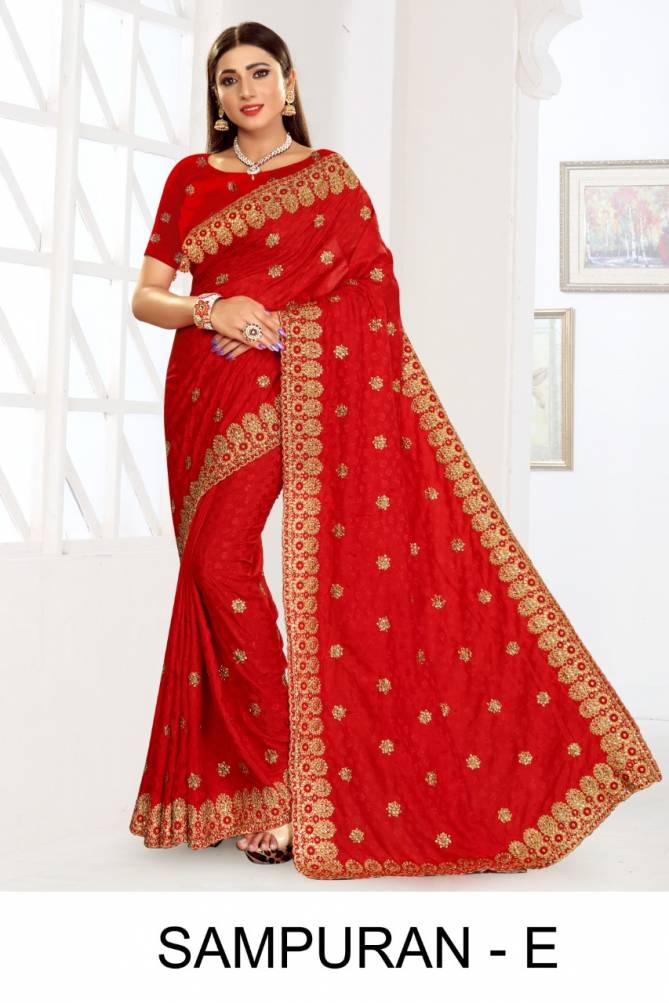 Ronisha Sampuran Latest Fancy Designer Festive Wear Embroidery Worked Heavy Dola jacquard Weaving Sarees Collection
