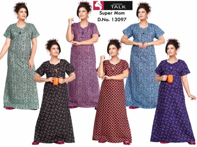 Ft 13097 Pure Cotton Printed Night Wear Collection