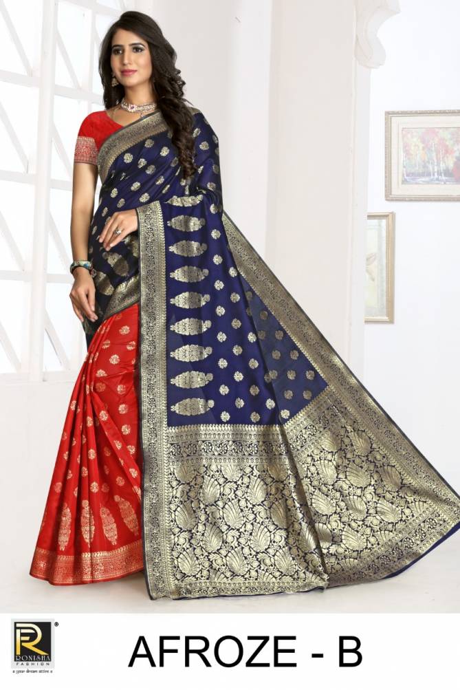Ronisha Afroze Latest Fancy Designer Festive Wear Fancy Silk Sarees Collection
