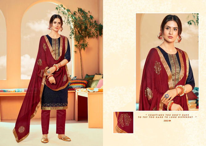 SWEETY FASHION URVASHI -NX Latest Fancy Designer Festive Wear Jam Satin With Heavy Swarovski jacquard Border Salwar Suit Collection