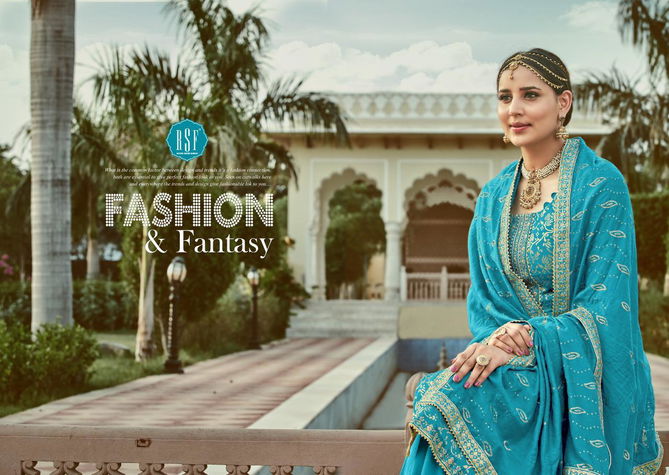 Rsf Swag 7 Beauty of Jacquard Embroidery With Hand Work Wedding Wear Salwar Kameez Collection
