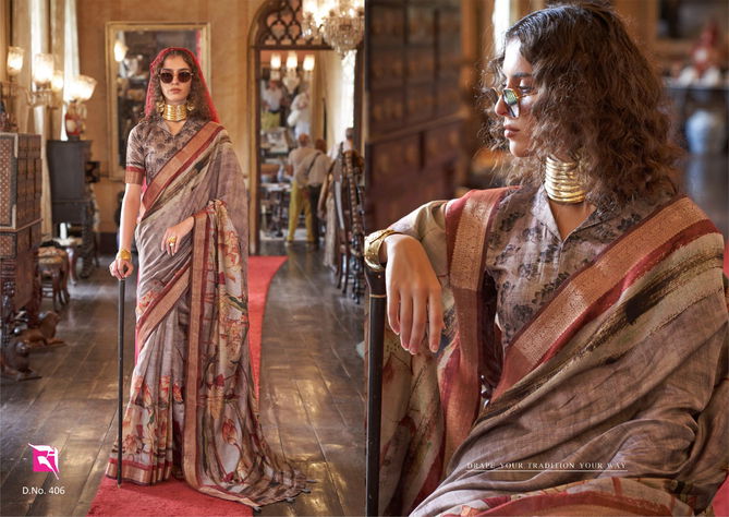 Emporia By Sasural Printed Designer Saree Suppliers In India