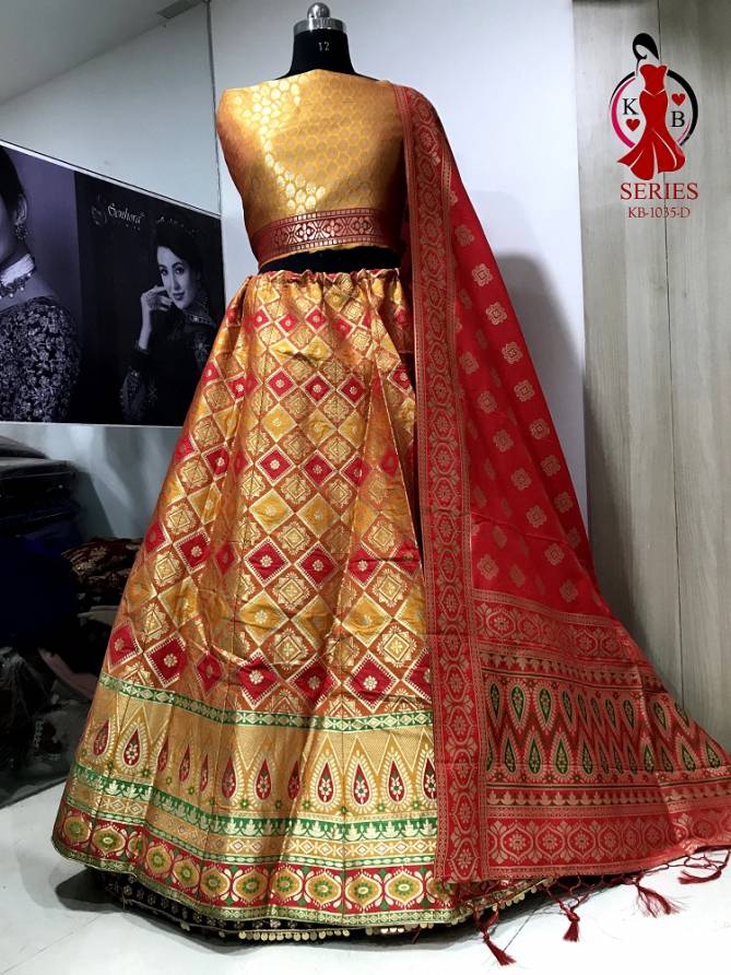KB Latest Banarasi Jacquard Designer Wedding And Festival Wear Lehenga Collection 