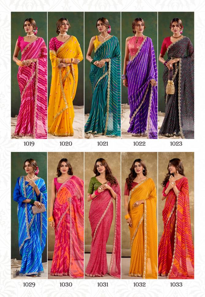 Chunari Vol 2 By Stavan Chiffon Embroidered Saree Exporters In India