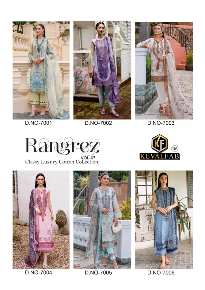 Rangrez Vol 7 By Keval Karachi Cotton Dress Material Suppliers In India