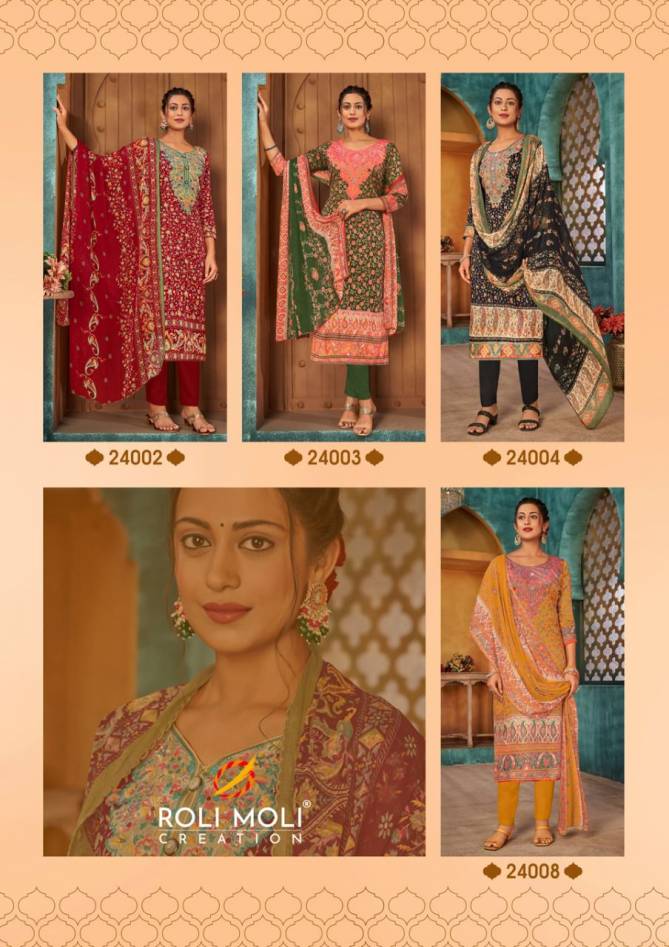 Roli Moli Zaara 4 Winter Casual Wear Designer Printed Pashmina Dress Collection