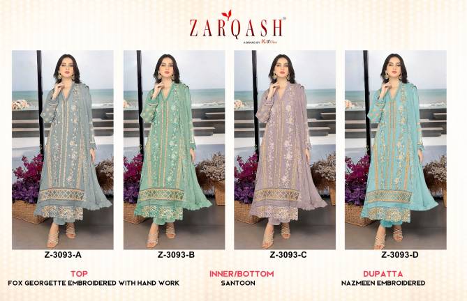Zarqash Z 3093 Series Pakistani Salwar Suits wholesale price in Surat