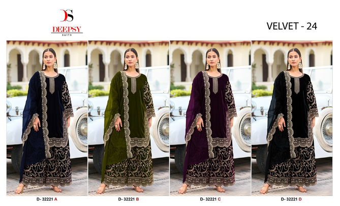 32221 Velvet 24 By Deepsy Suits Velvet Embroidery Pakistani Suits Online Wholesale