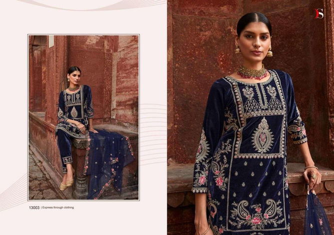 Deepsy Tahjib 13001 Series Velvet Pakistani Salwar Suit Wholesale Online