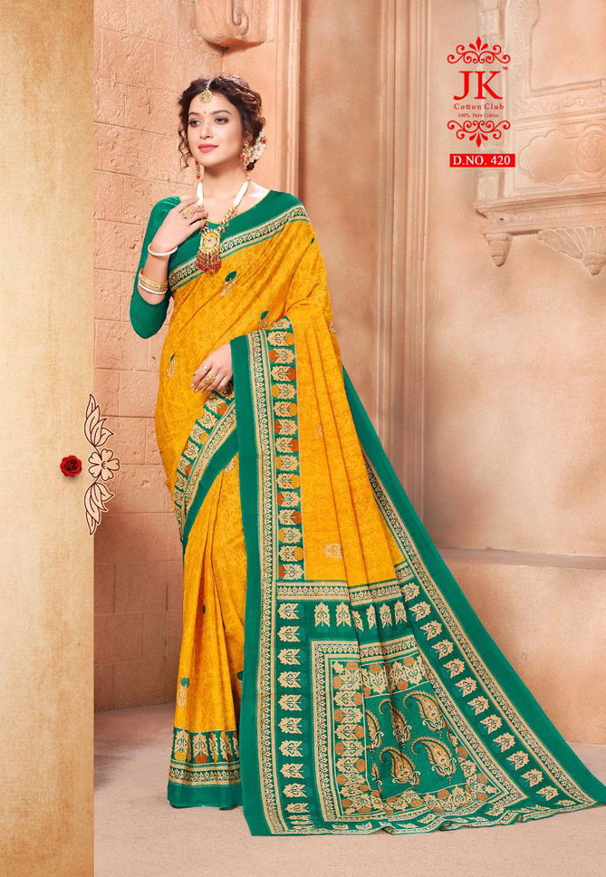 Jk Vaishali 4 Designer Regular Wear Cotton Printed Saree Collection
